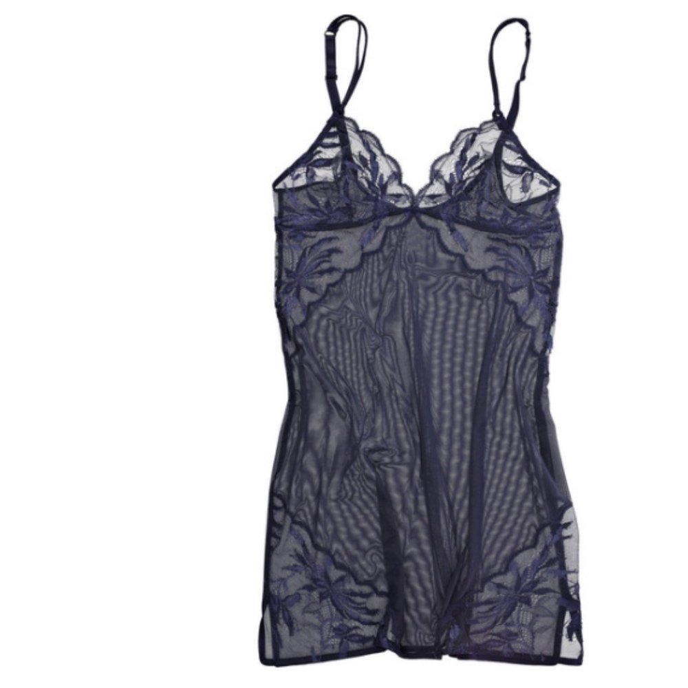 la perla malizia mesh slip in black nwt